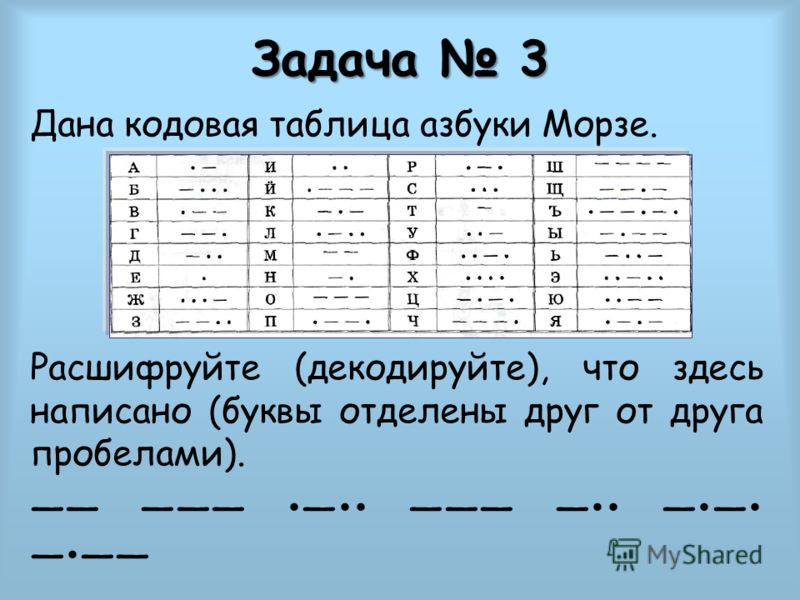 Азбука морзе презентация для детей начальной школы