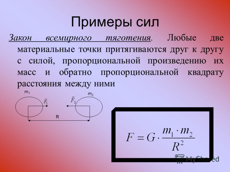 Сила обратно пропорциональна. Силы притяжения между двумя материальными точками. Закон Всемирного тяготения для двух материальных точек. Силы притяжения двух материальных точек. Закон Всемирного тяготения между двумя любыми материальными точками.