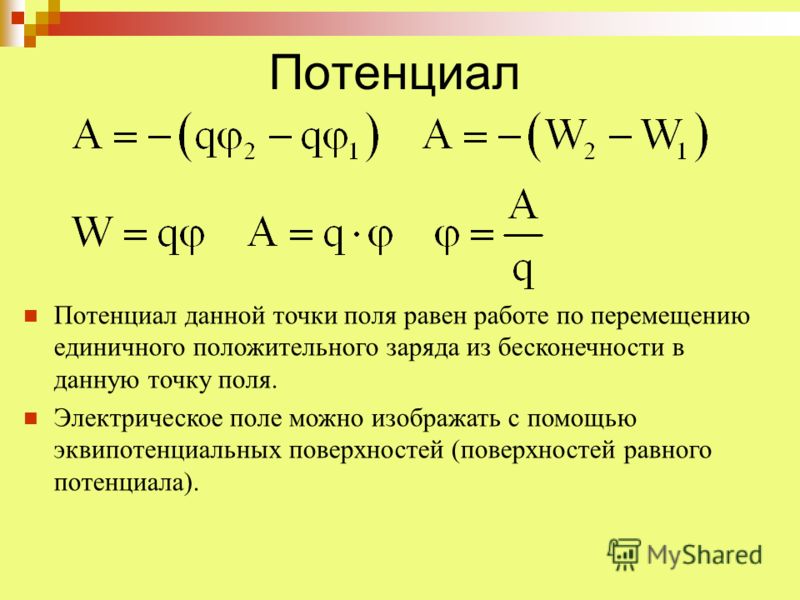 Электрический потенциал это