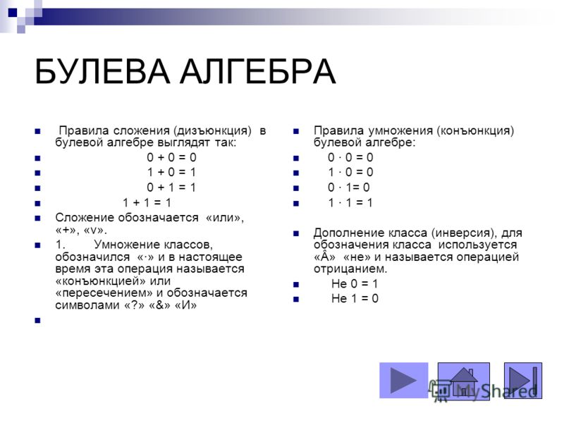 Контрольная работа по информатике алгебра логики