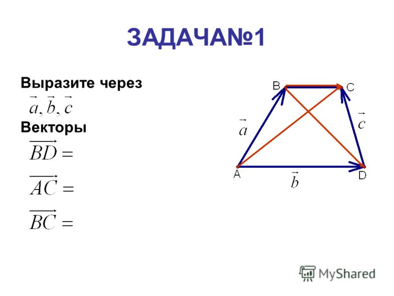 Выразить сторону через вектор