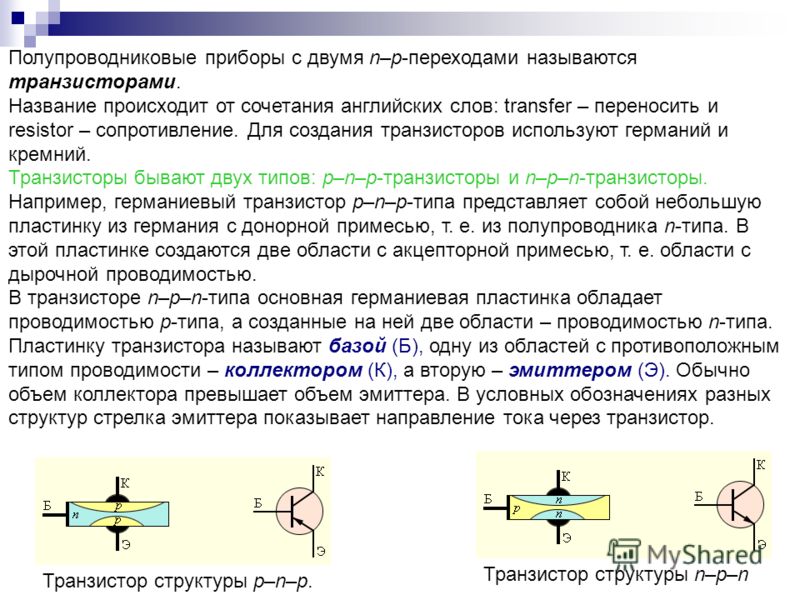 Полупроводники и транзисторы презентация