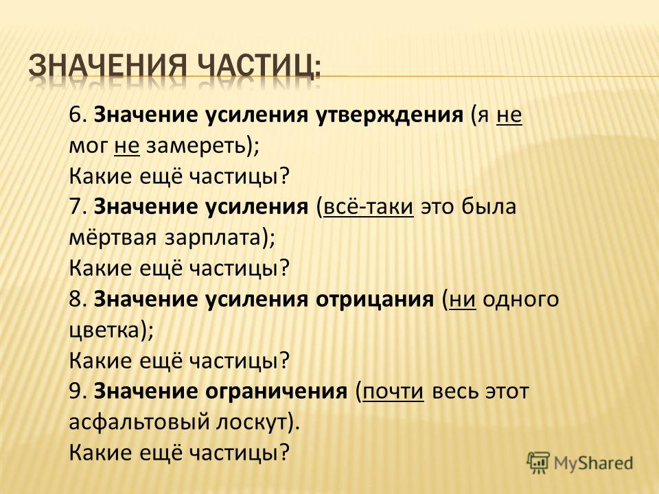 Усиление значения. Частицы со значением усиления. Слова с усилительным значением. Слова усиления.