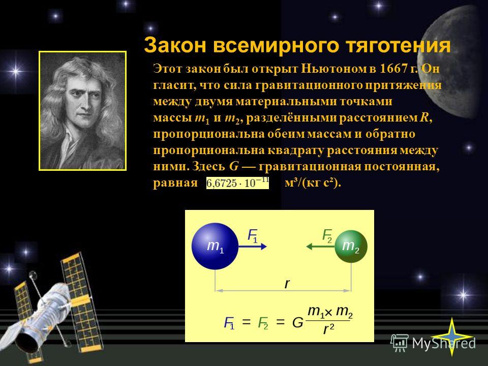 Презентация на тему открытие и применение закона всемирного тяготения