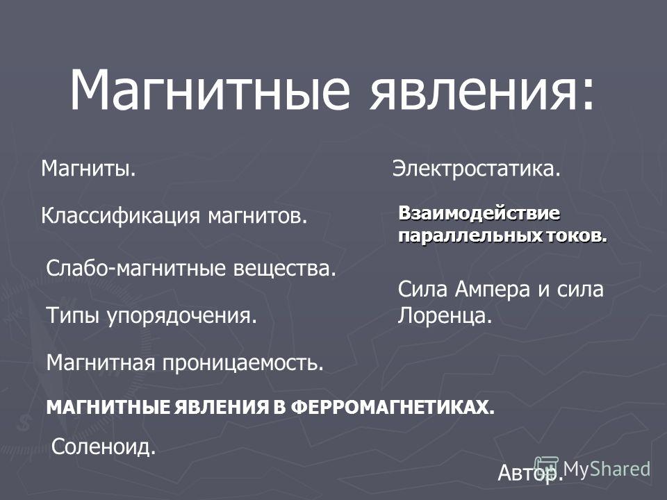 Магнитные явления