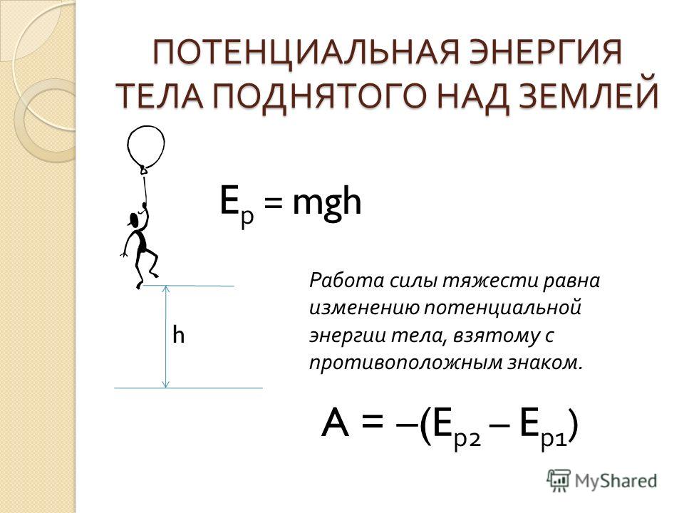 Потенциальная энергия 9 класс