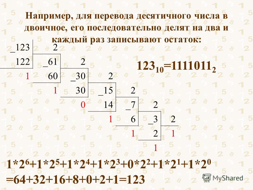 Переведите целые числа из десятичной системы. Как перевести целое десятичное число в двоичную систему счисления. Перевести целые числа из десятичной системы счисления в двоичную. Перевести трехзначное десятичное число в двоичную систему. Перевести десятичное число в двоичную систему счисления.