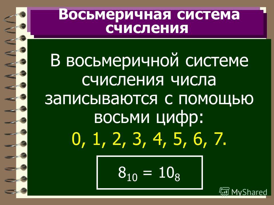 Восьмеричная система счисления