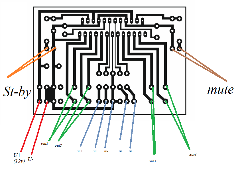 Tda7560 схема усилителя