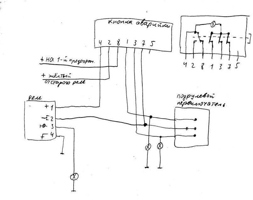 Схема реле аварийки