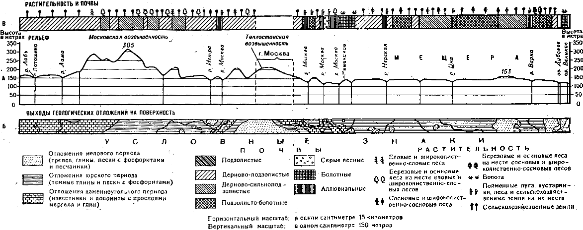 Профиль линии местности