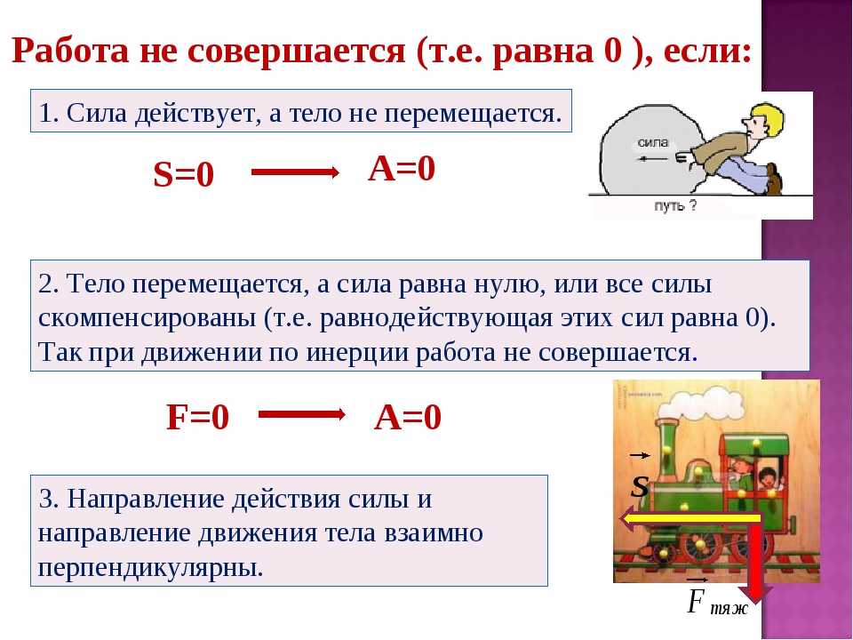 Работа и мощность энергия 7 класс физика презентация