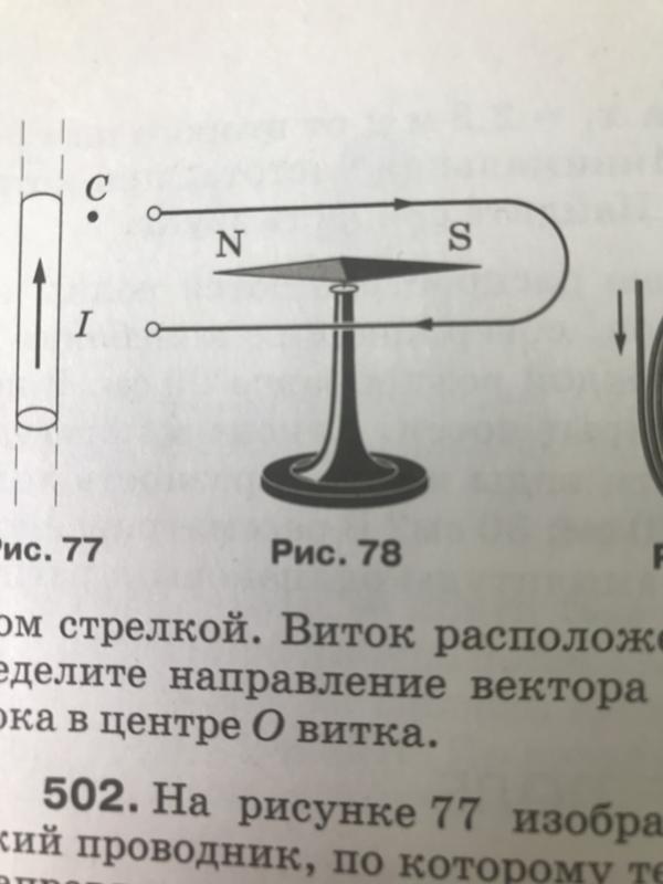 На рисунке изображена магнитная стрелка. Магнитная стрелка в контуре с током. В каком направлении повернется магнитная стрелка. Магнитная стрелка поворачивается. В каком направлении повернется магнитная стрелка в контуре.