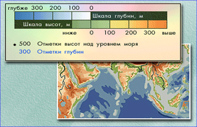 Карта высот над уровнем