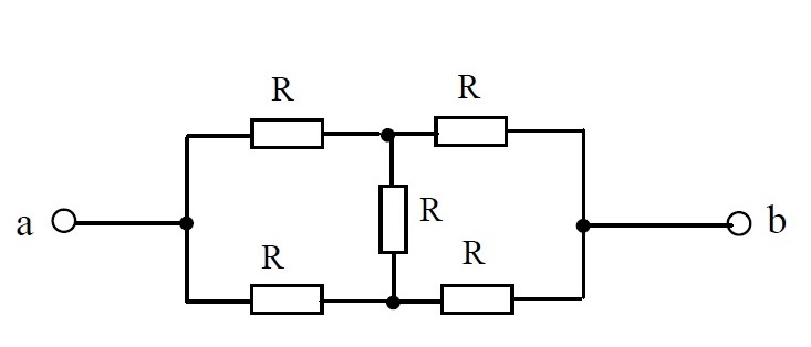Найдите сопротивление схемы