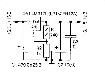 Стабилизатор напряжения с 12 на 5 вольт схема