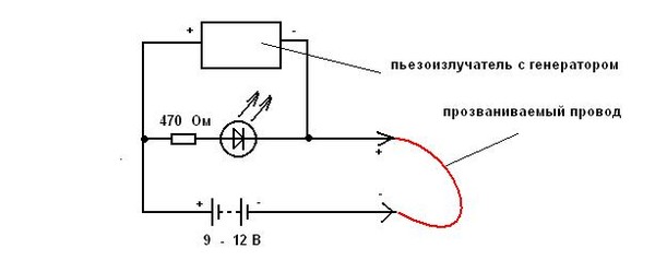 Подключение пьезоизлучателя схема