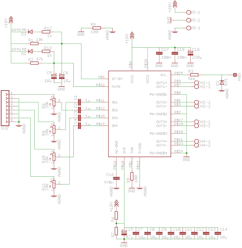 Tda7850 схема усилителя