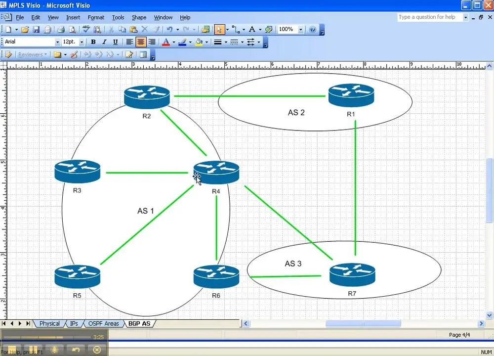 Visio логическая схема сети