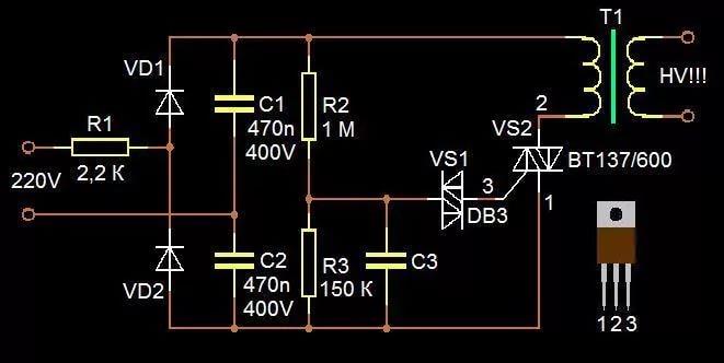 Схема прерывателя для тесла на тиристоре - 93 фото