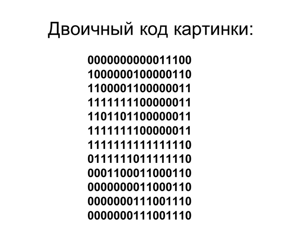 Преобразовать двоичный код в изображение