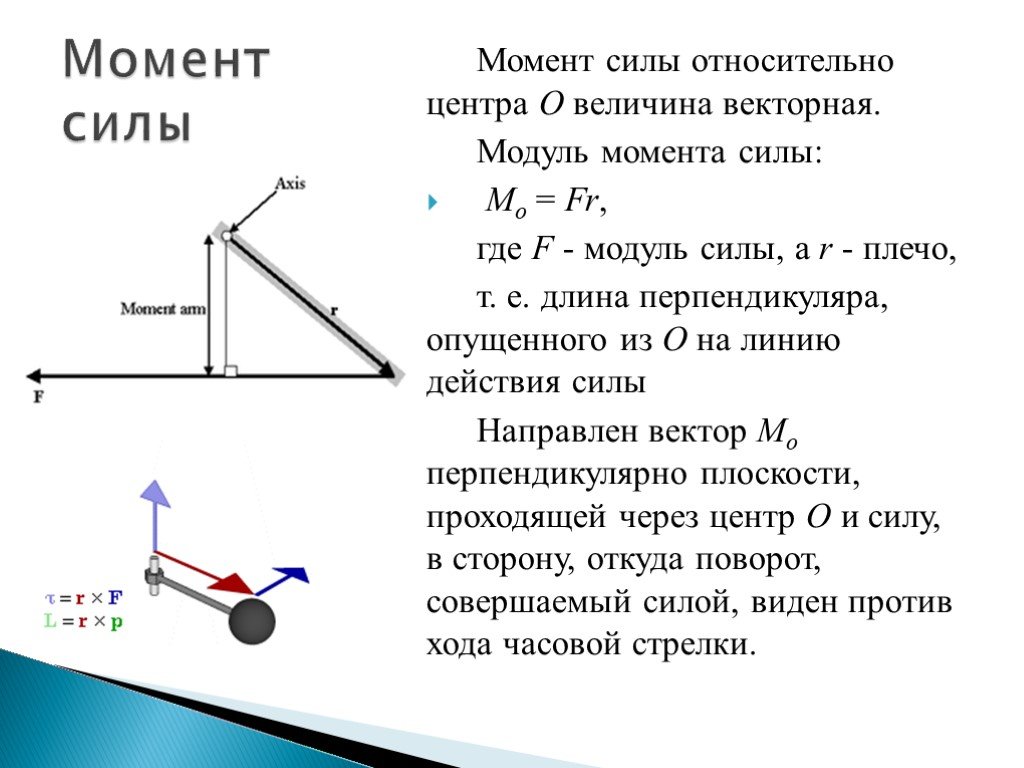 Модуль силы в момент времени. Что такое модуль силы в физике 7 класс. Статика момент силы. Модуль момента силы m. Модуль момента силы определяется по формуле:.