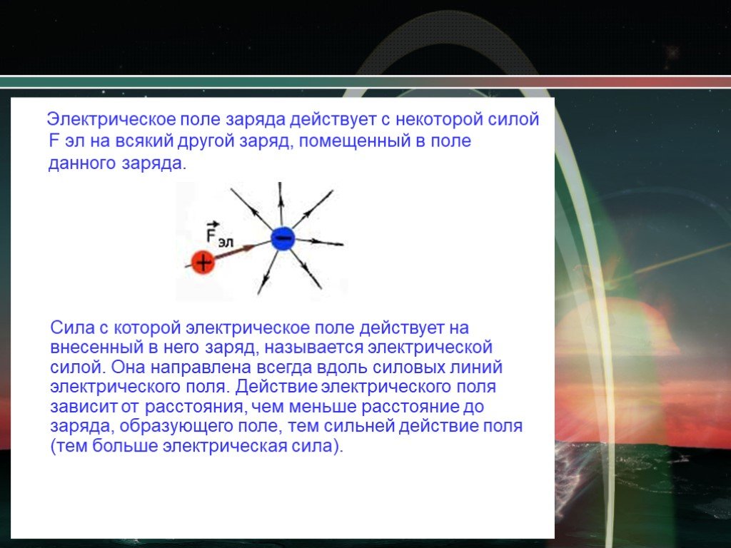 Электрическое поле 8 класс. Сила действующая на заряд внесенные в электрическое поле. Электрическое поле действует на электрический заряд. Поле действует на заряд. Электрическое поле действует с некоторой …...