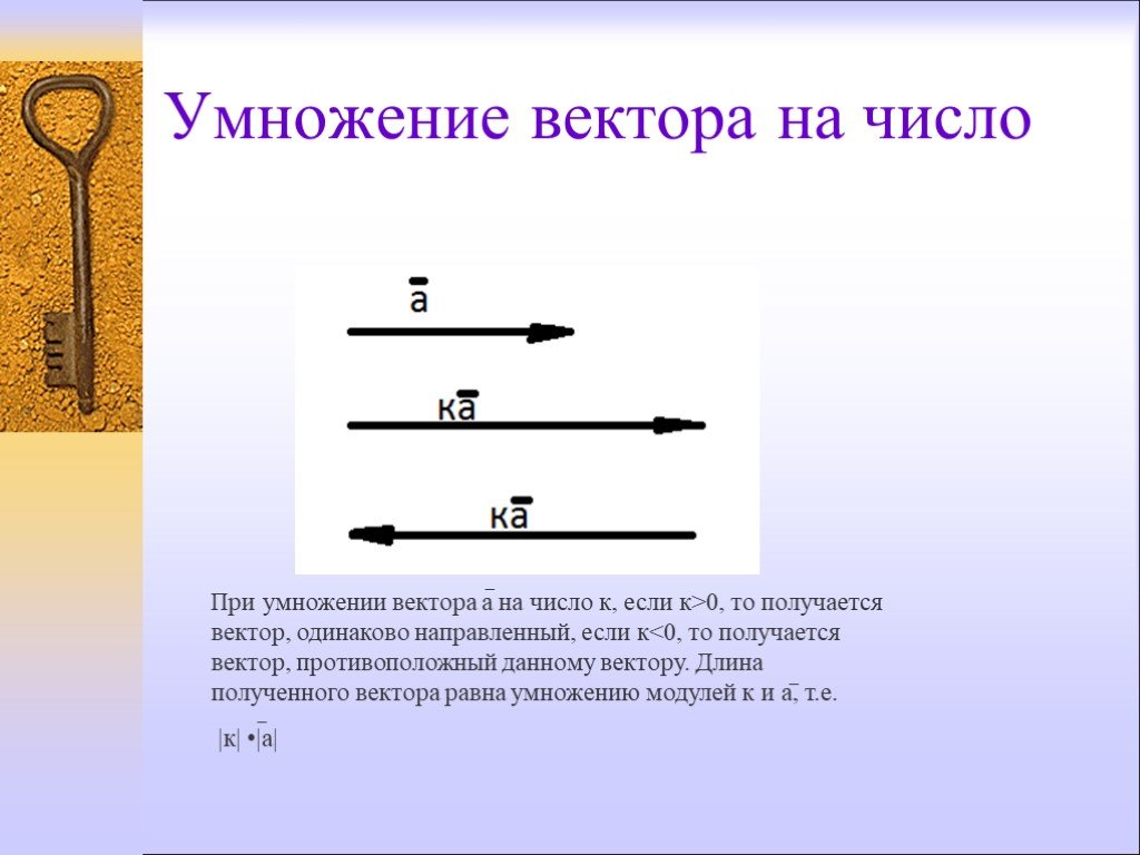 Умножение вектора на число 8 класс презентация погорелов