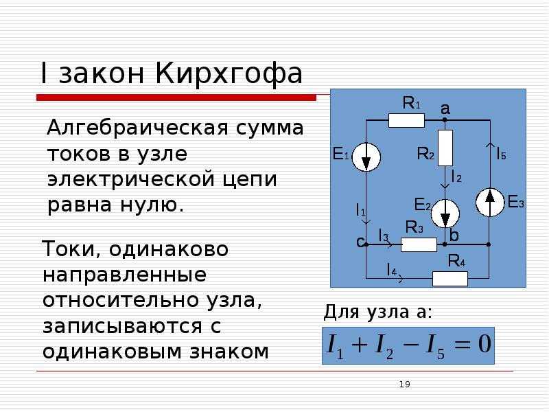 Закон кирхгофа рисунок