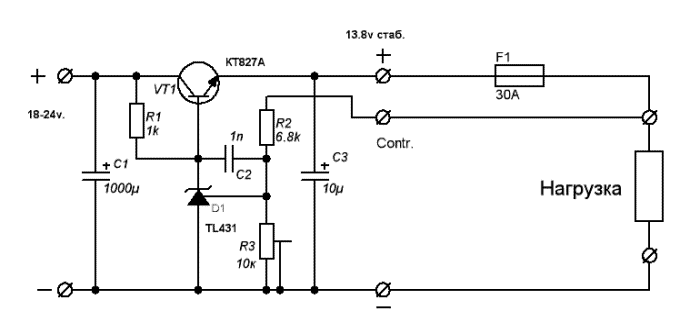 Тл431 схема включения в режиме регулировки напряжения