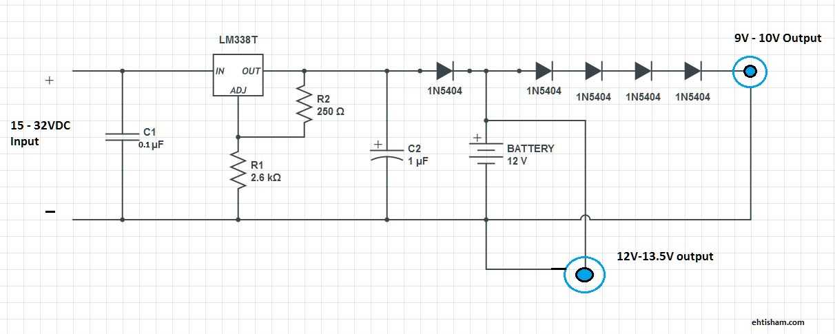 Lm338 схема включения