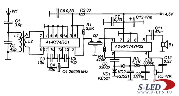 К174пс1 приемник схема