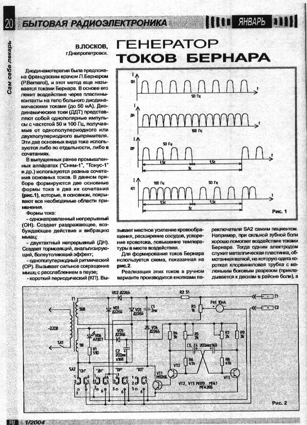 Схемы токи бернара