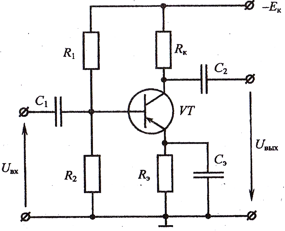 Схема предварительного каскада усиления на биполярном транзисторе