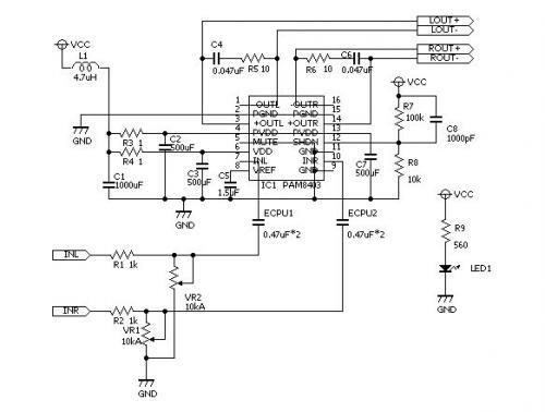 Pam8403 усилитель схема