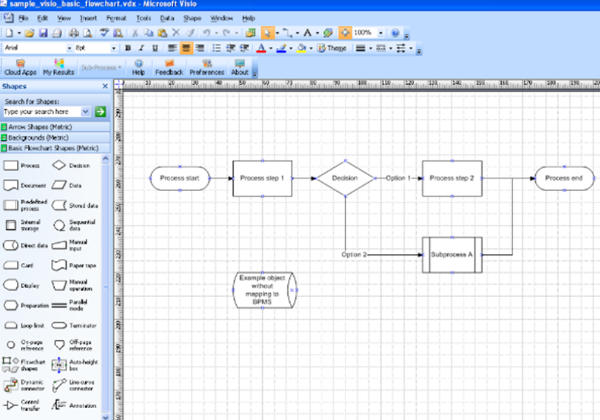 Как сделать в visio блок схему