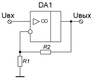 неинвертирующий усилитель