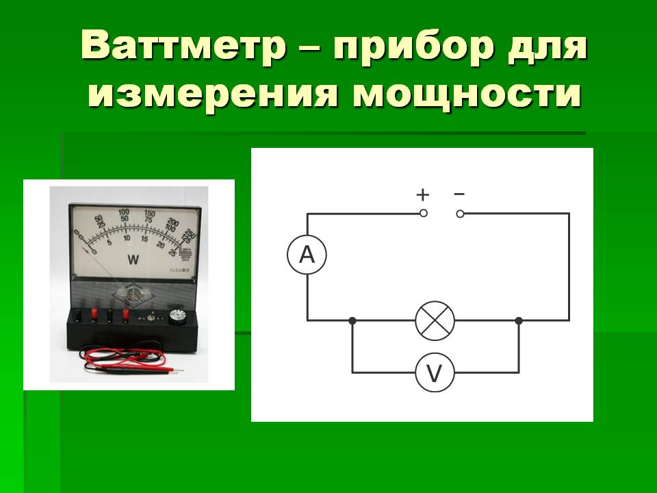 Ваттметр в схеме