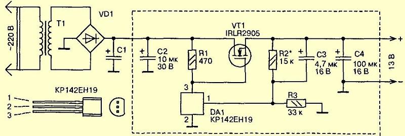 Мощный блок питания на полевом транзисторе
