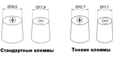 Как определить полярность аккумулятора