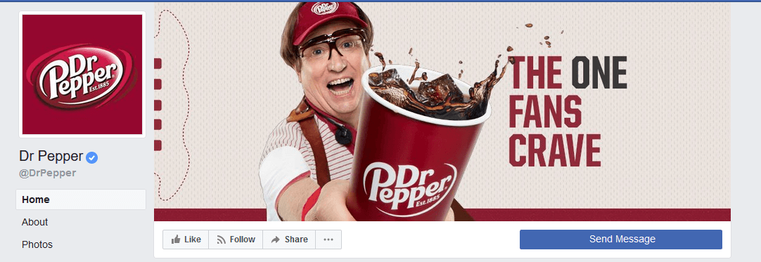 Dr Pepper desktop Facebook cover