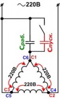 Схема подключения коллекторного электродвигателя