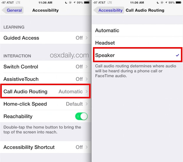 Enable Speaker phone for all calls by default on iPhone