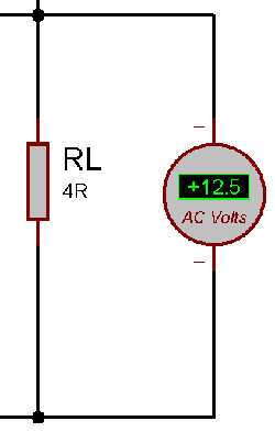 AC Voltage at Amplifier Output