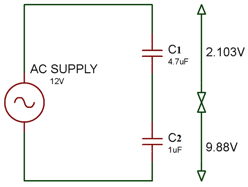 Series Capacitor Circuit Example