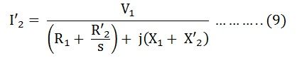 equivalent circuit of an induction motor eq 9 new