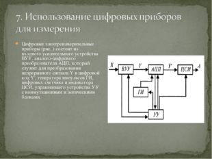 Цифровые электроизмерительные приборы (рис. ) состоят из входного усилительно