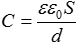 Электроёмкость плоского конденсатора