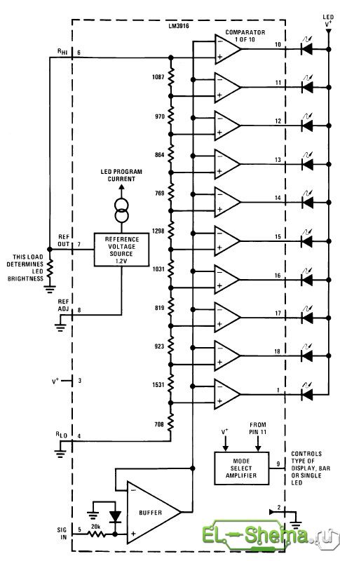 LM3916 структура