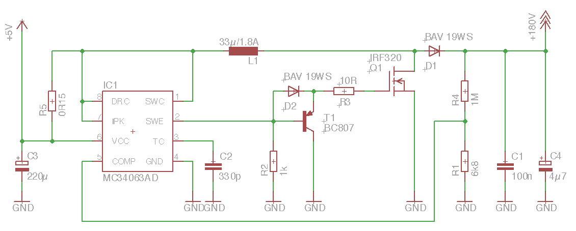 Mc34063 180 вольт схема